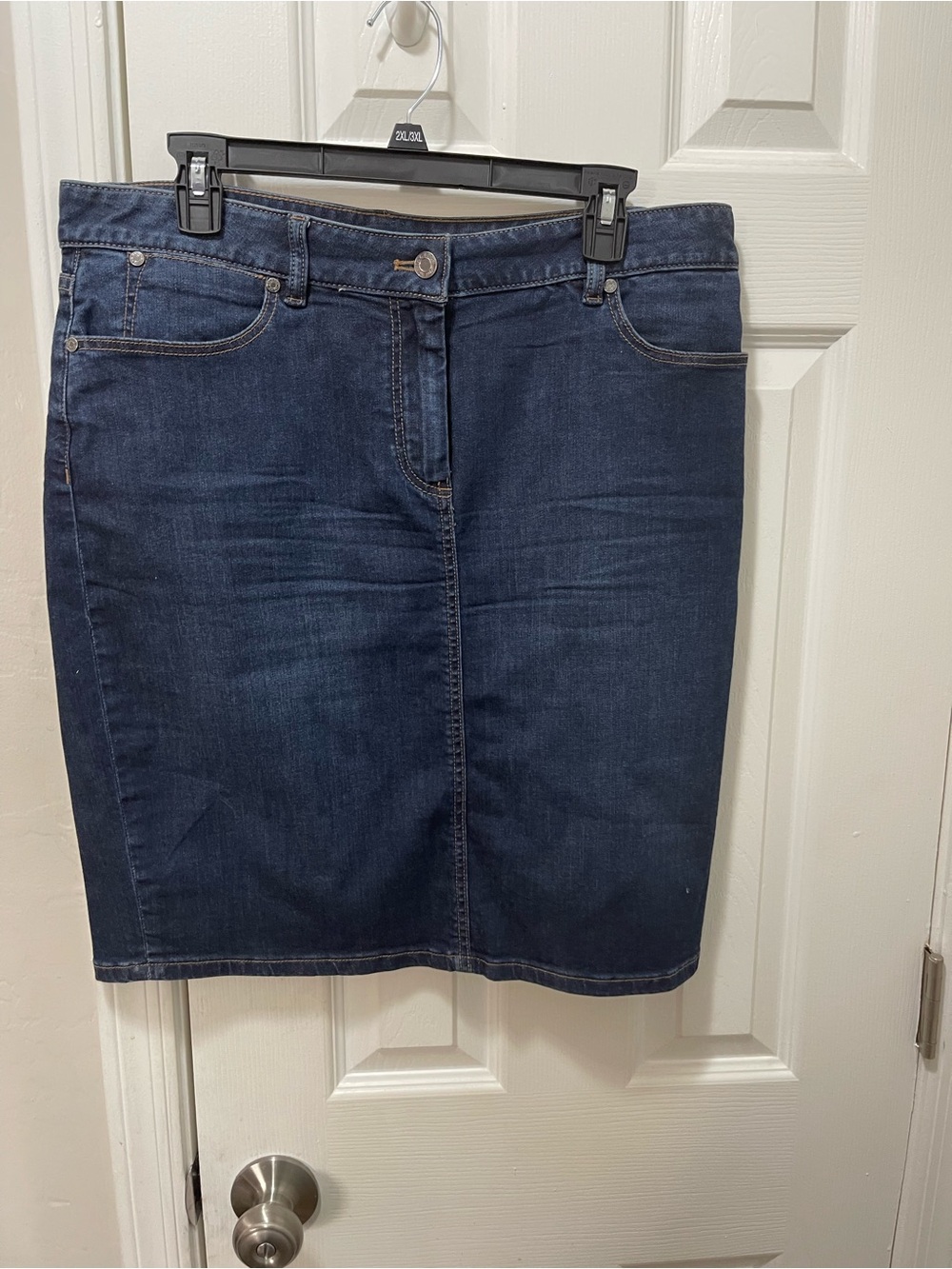 Talbots Dark Blue Denim Pencil Skirt
